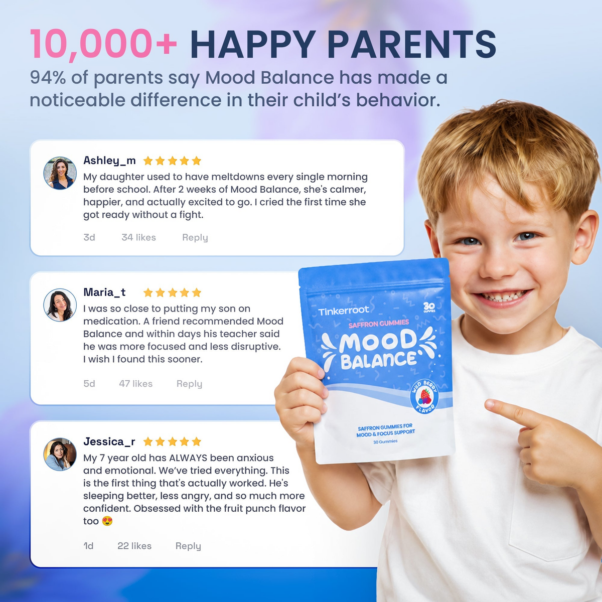 Natural - Saffron Gummy Mood + Focus Support for Kids