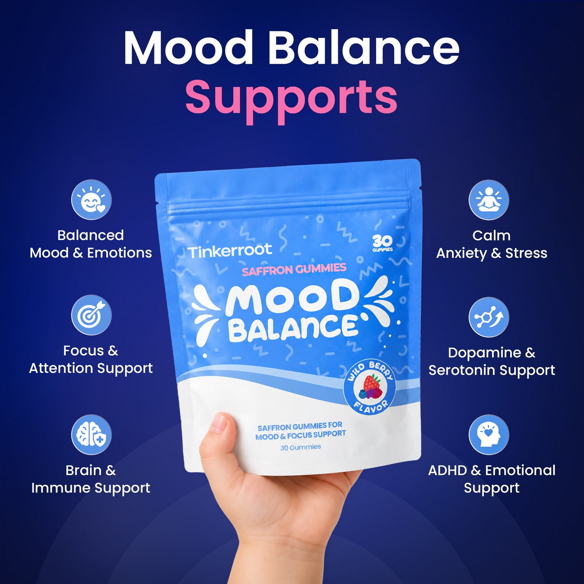 Natural - Saffron Gummy Mood + Focus Support for Kids