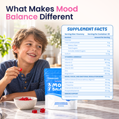 Natural - Saffron Gummy Mood + Focus Support for Kids